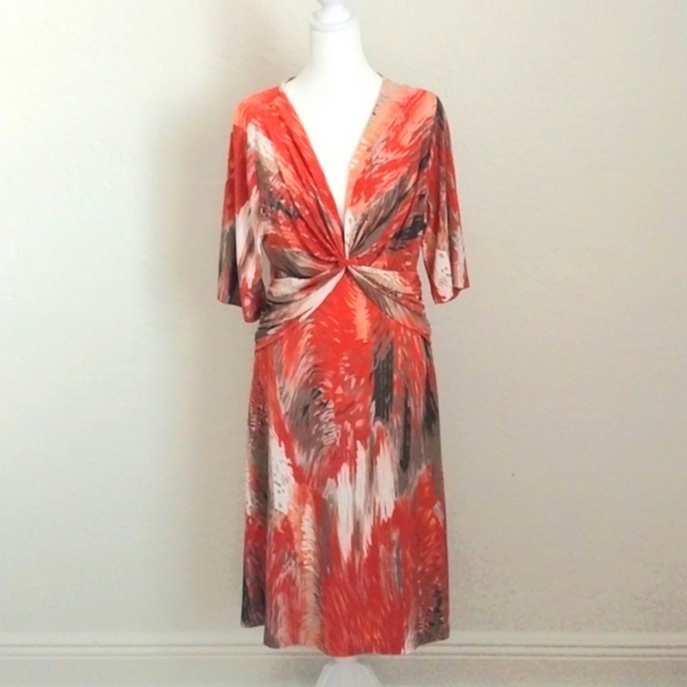 NWOT Lovely Vibrant Patterned Dress Size L